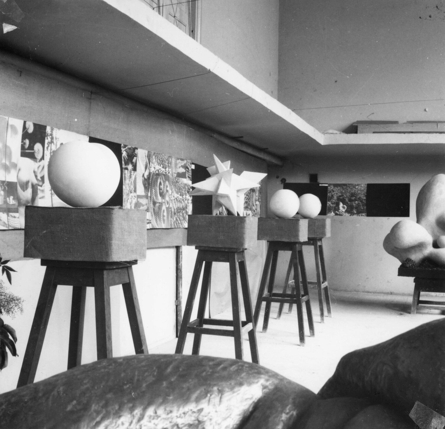 a b-w photo of a studio