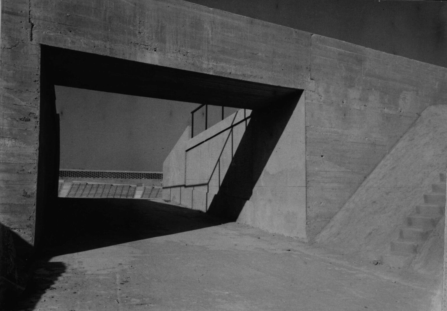 black and white architectural photo